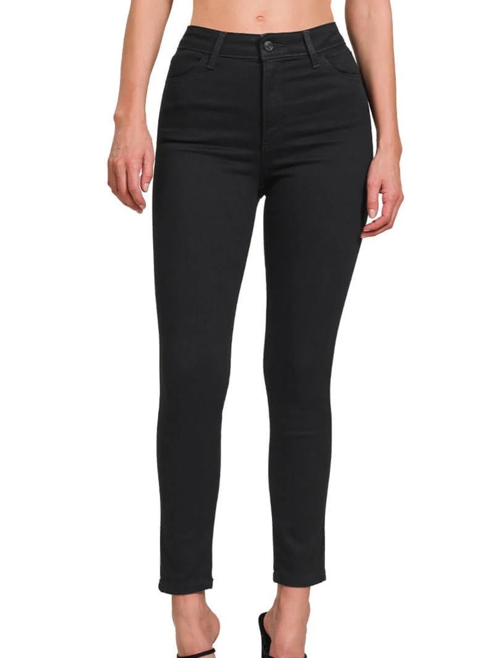 High-Rise Black Skinny Jeans for Women